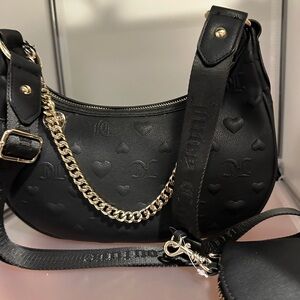 Juicy couture Black Embossed Women's Bag with Chain by